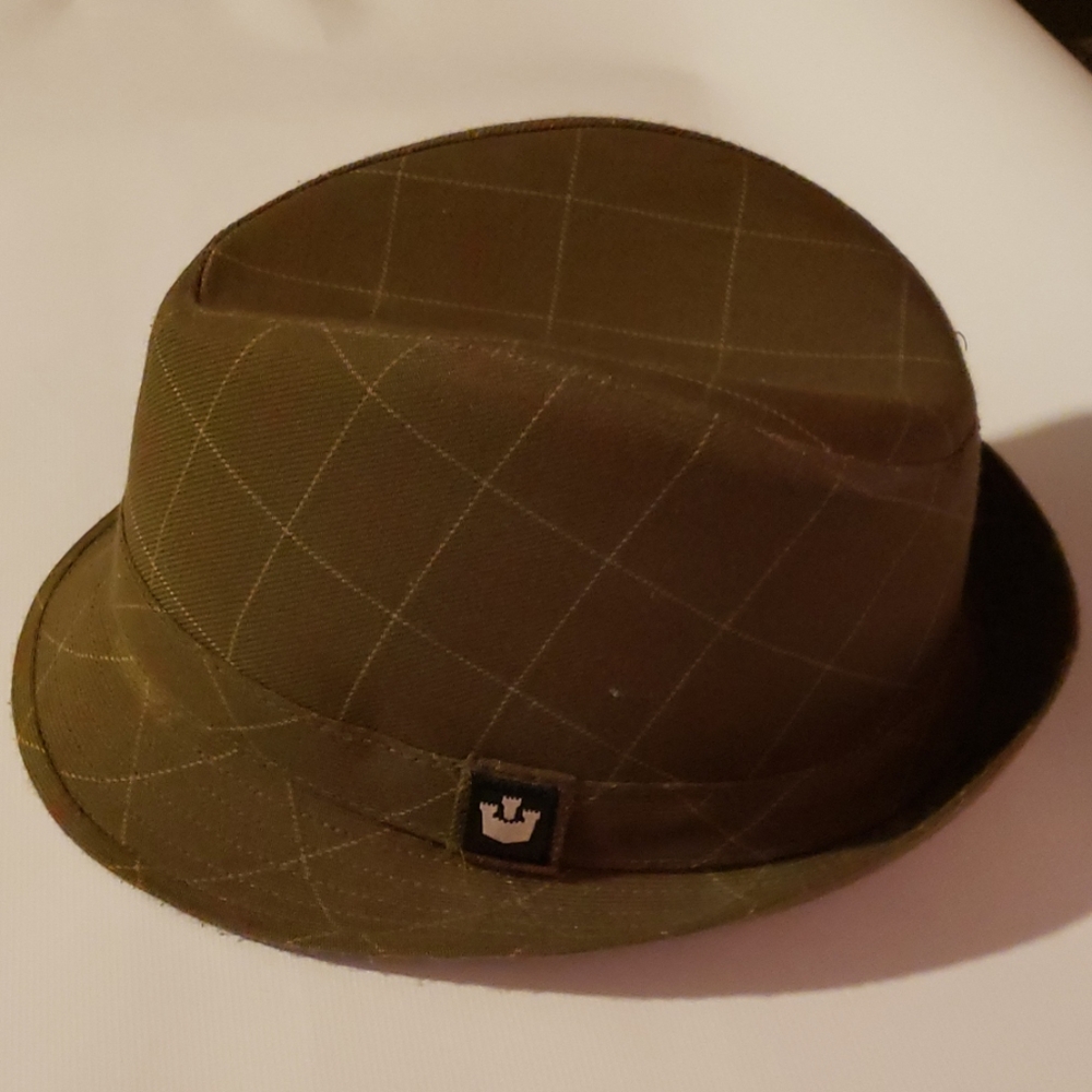 Gorin Bros Medium Olive Green Plaid Hat